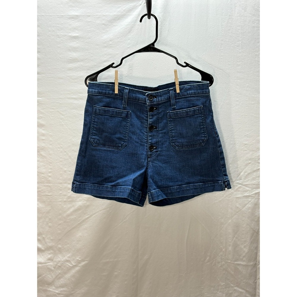 J. Crew High-rise denim short w/ patch pockets Sailor Rockabilly Vtg Style Sz 30